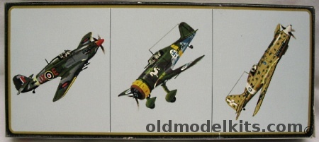AMT-Frog 1/72 Famous Fighters Series I Hurricane IIC / Fokker DXXI (D-XXI) / Macchi MC-202 Folgore, 3955-130 plastic model kit